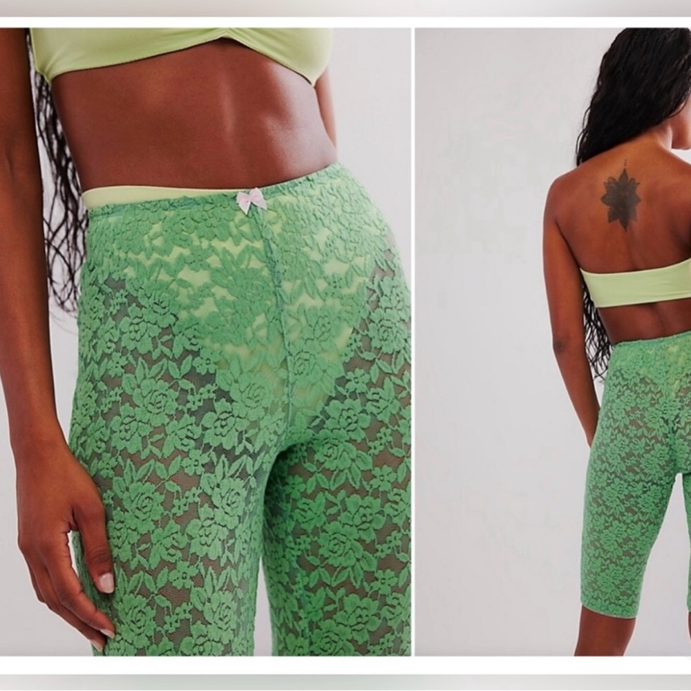 FREE PEOPLE All Day Lace Capris Sz XS